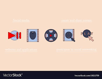 Abstract social media background with lines vector image