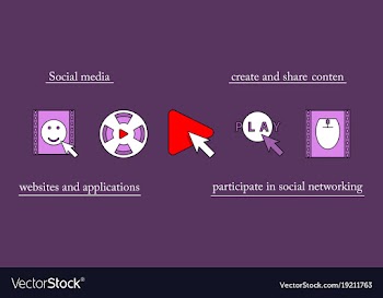 Abstract social media background with lines vector image