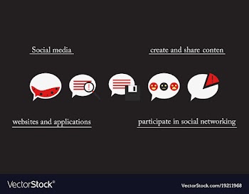 Abstract social media background with lines vector image