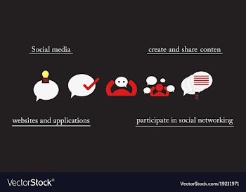 Abstract social media background with lines vector image