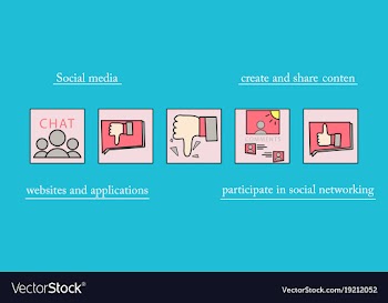 Abstract social media background with lines vector image