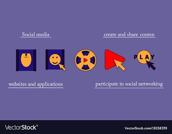 Abstract social media background with lines vector image