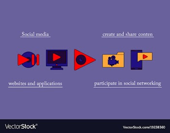 Abstract social media background with lines vector image