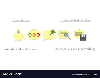Abstract social media background with lines vector image