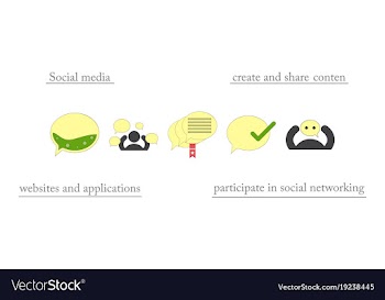 Abstract social media background with lines vector image