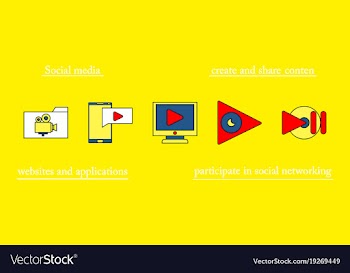 Abstract social media background with lines vector image