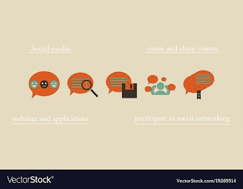 Abstract social media background with lines vector image