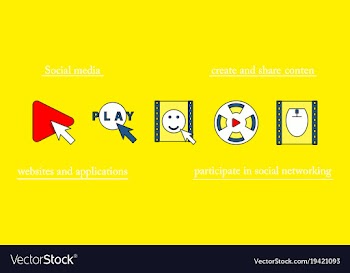 Abstract social media background with lines vector image