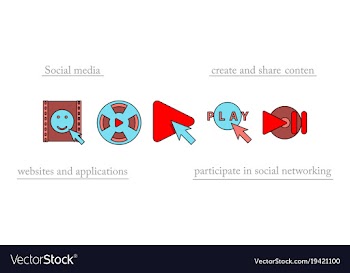 Abstract social media background with lines vector image