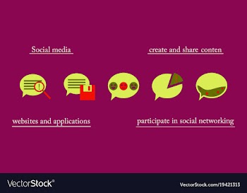 Abstract social media background with lines vector image