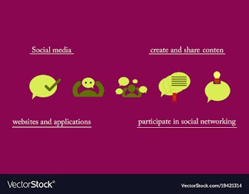 Abstract social media background with lines vector image