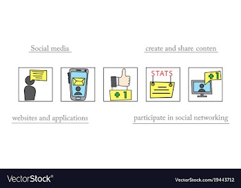 Abstract social media background with lines vector image