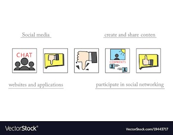 Abstract social media background with lines vector image