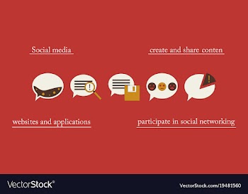 Abstract social media background with lines vector image