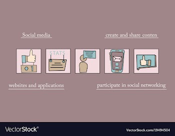 Abstract social media background with lines vector image
