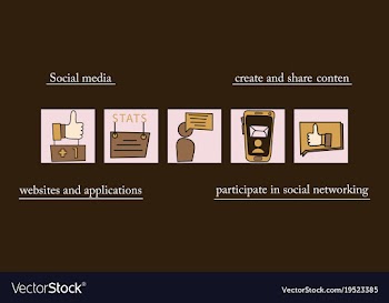 Abstract social media background with lines vector image