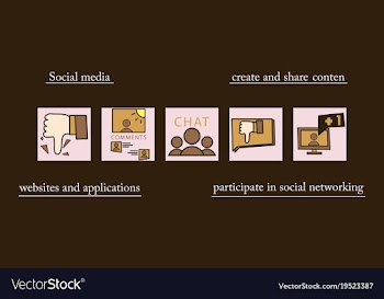 Abstract social media background with lines vector image
