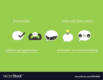 Abstract social media background with lines vector image