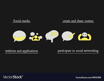 Abstract social media background with lines vector image