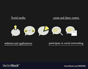 Abstract social media background with lines vector image