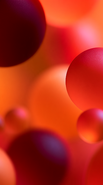 Abstract Soft Balls with Blurred Background
