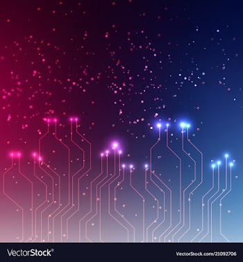Abstract space background connection structure vector image