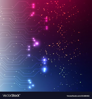 Abstract space background connection structure vector image
