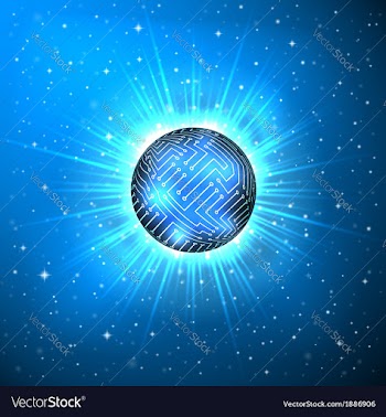  					Abstract Sphere of Electronic Circuitry vector image														