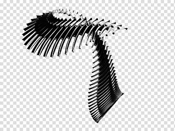 Abstract Spine D Render Free for commercial use, black illustration transparent background PNG clipart