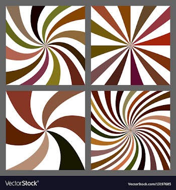 Abstract spiral and starburst background set vector image