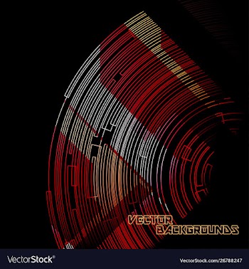 Abstract spiral colors on a black vector image
