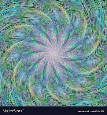 Abstract spiral fractal background vector image