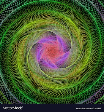 Abstract spiral fractal background vector image