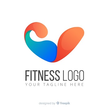 Abstract sport fitness logo or logotype template Free Vector