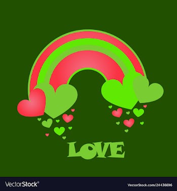 Abstract spring background raining hearts cloud vector image
