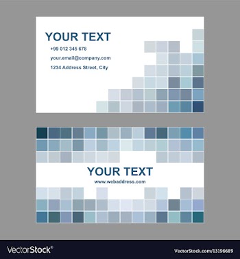 Abstract square design business card template vector image