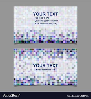 Abstract square design business card template vector image