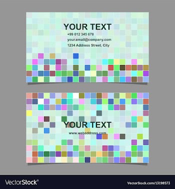 Abstract square design business card template vector image