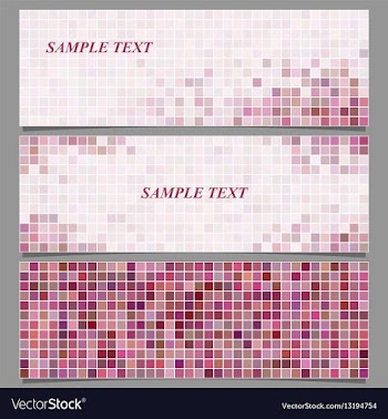 Abstract square mosaic banner design template set vector image