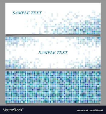 Abstract square mosaic banner design template set vector image