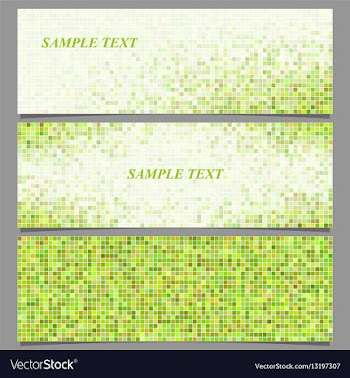 Abstract square mosaic banner design template set vector image