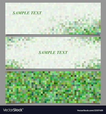 Abstract square mosaic banner design template set vector image