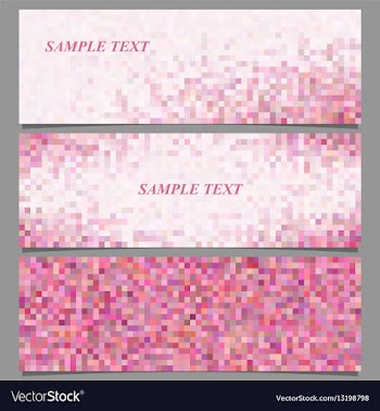 Abstract square mosaic banner design template set vector image