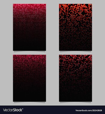 Abstract square pattern flyer template - mosaic vector image