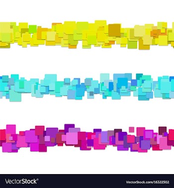 Abstract square pattern page divider line design vector image