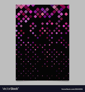 Abstract square pattern poster template - mosaic vector image