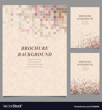 Abstract square tile mosaic brochure design vector image