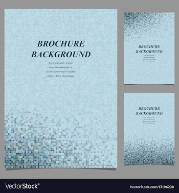 Abstract square tile mosaic brochure template vector image
