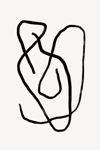 Abstract squiggle collage element, drawing | Free Photo - rawpixel