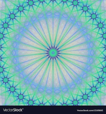 Abstract star mandala fractal background vector image